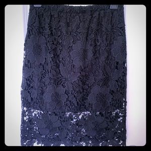 Sansousi Skirt. Size large. Black lace.